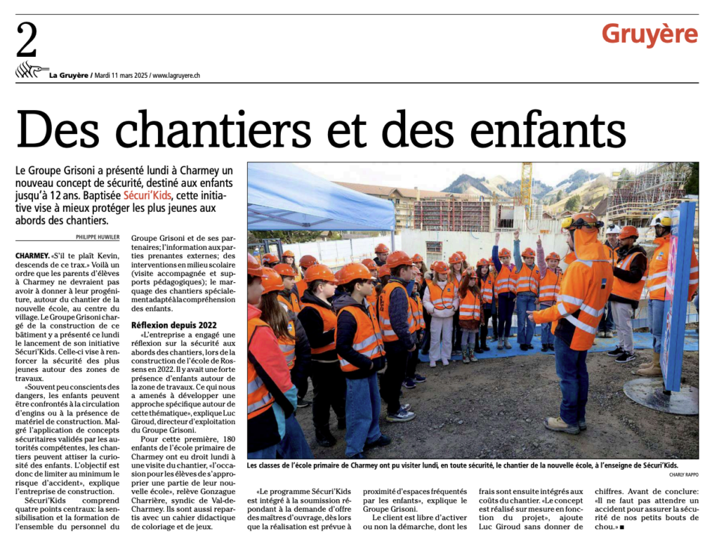 Securi'Kids - Chantier Charmey