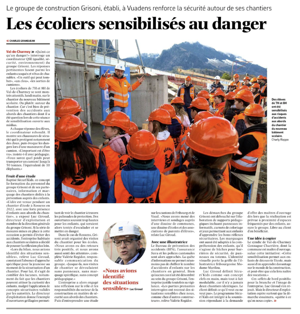 Securi'Kids - Chantier Charmey